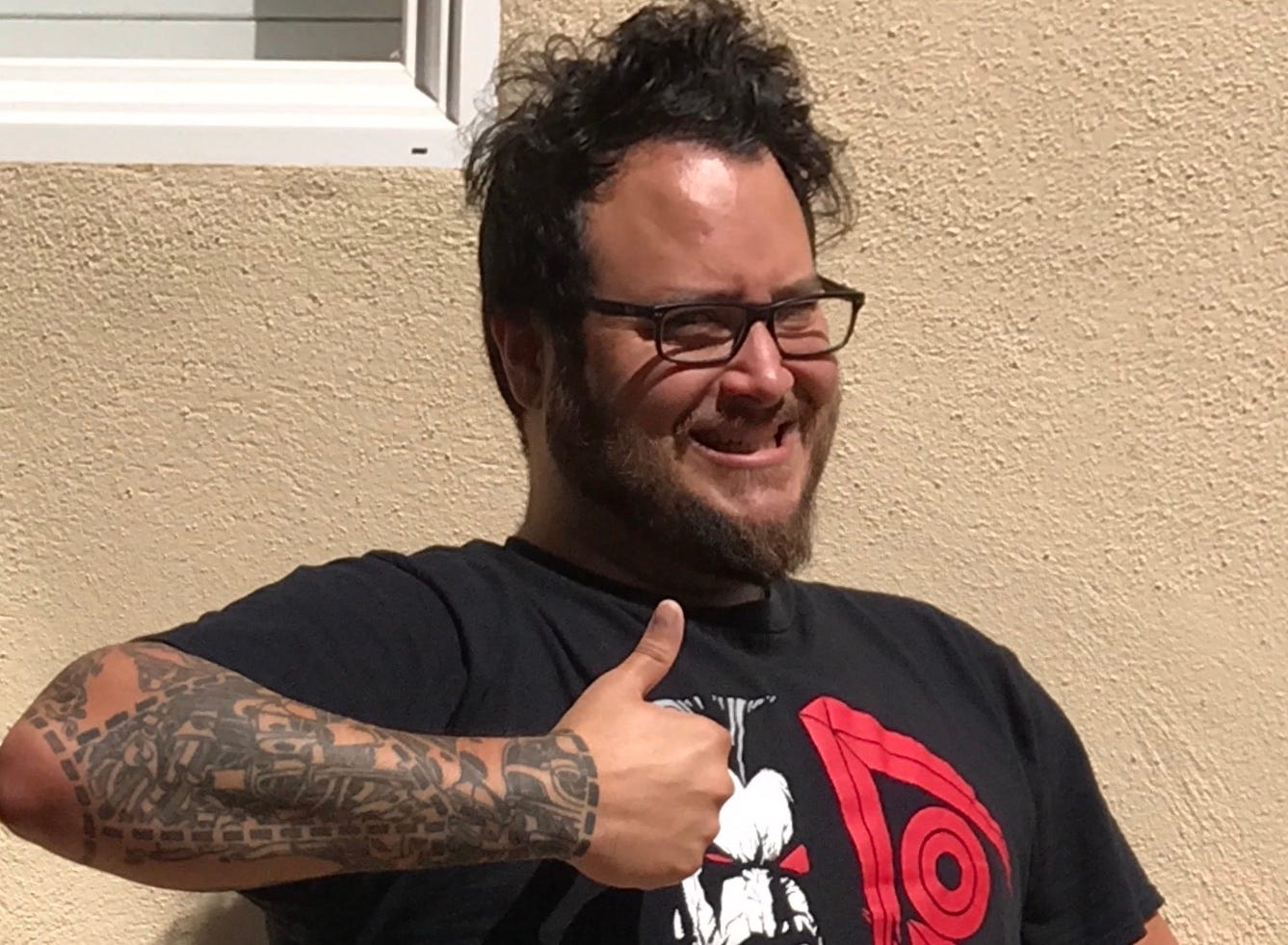 photo of Edmund McMilen giving a thumbs up