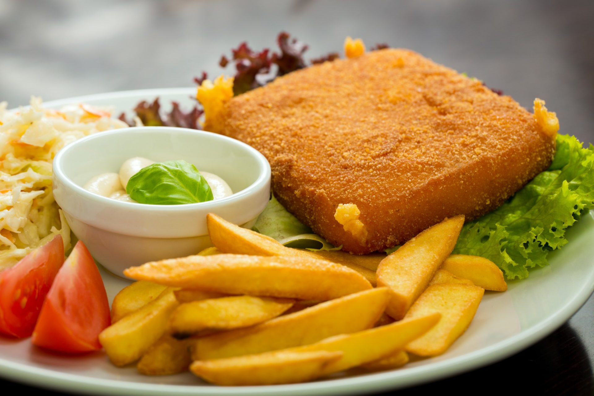 fish and chips on a plate